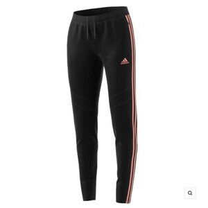 Adidas Women Tiro 19 Training Pants, Size Medium Black and Pink tapered fit